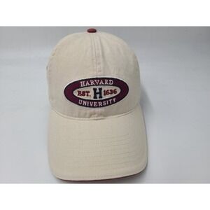 Harvard University Crimson Legacy Strapback Adjustable Hat Cap Men NCAA Beige